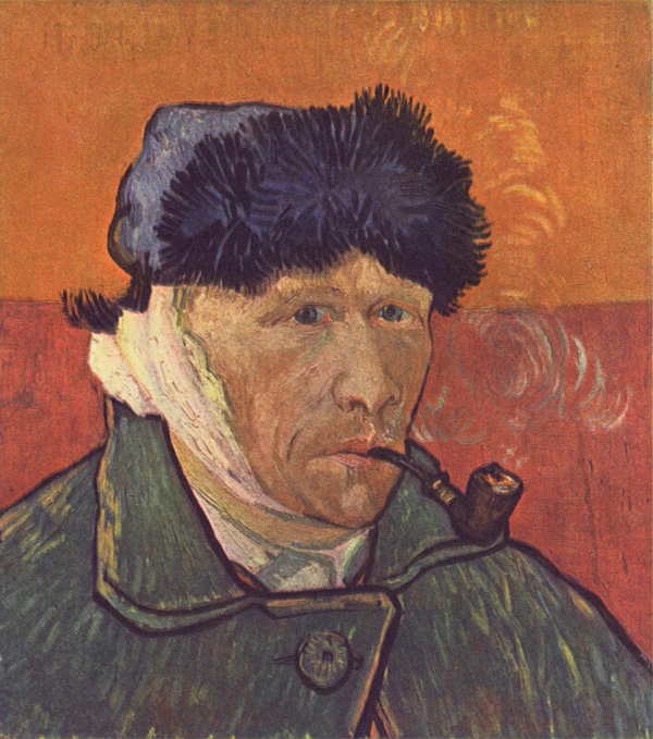 귀에 붕대를 한 자화상(1889년, 캔버스에 유채, 45 x 51 cm, 개인 소장)