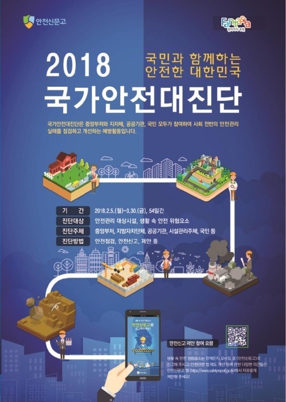 5일부터 국가안전대진단…"위험요인 신고하면 봉사시간 인정"