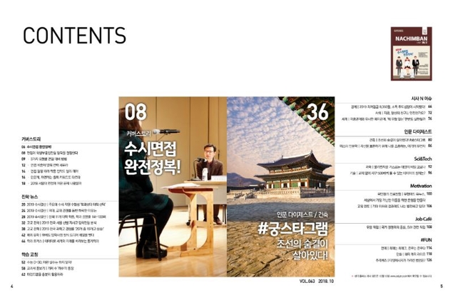 <나침반 36.5도> 매거진 차례